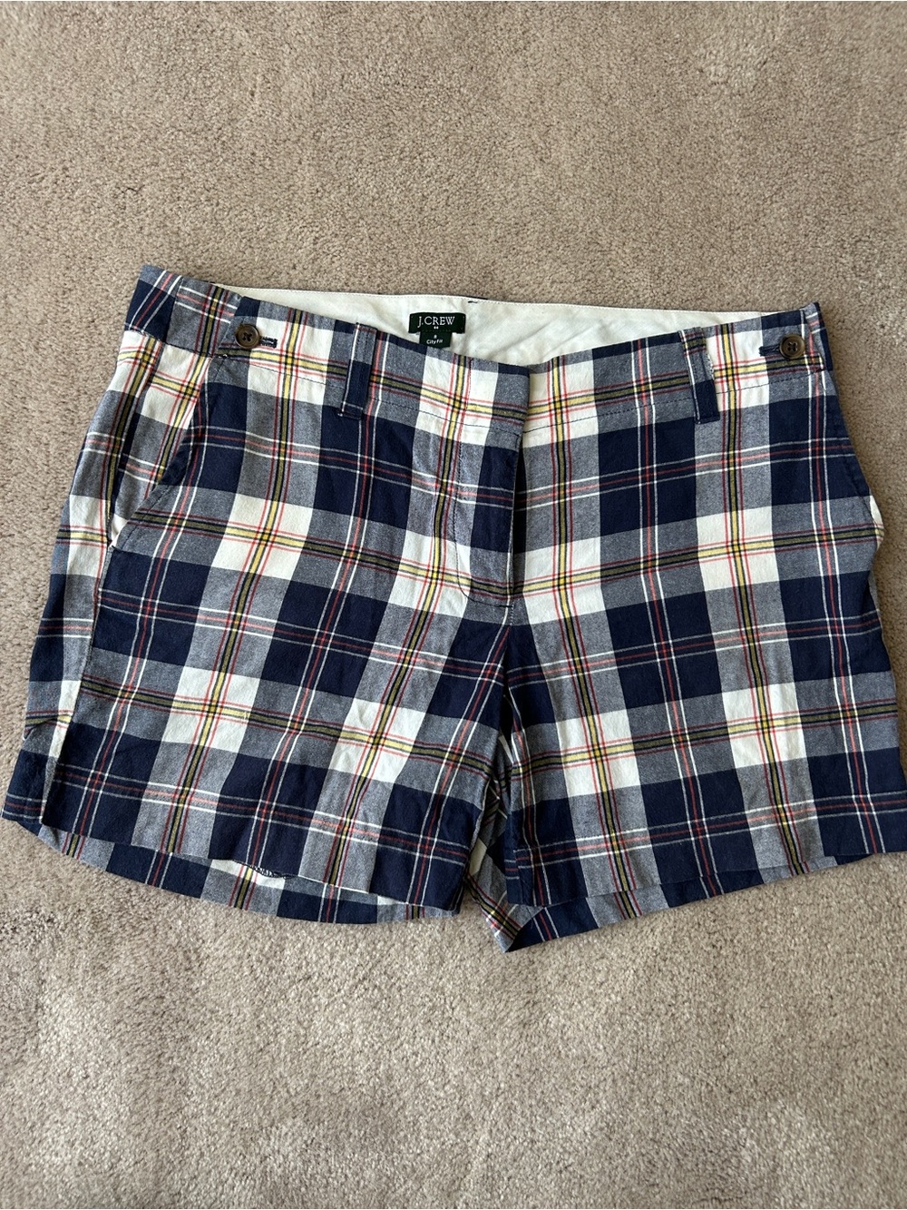 J. Crew Size 8 Navy Plaid Women’s Shorts